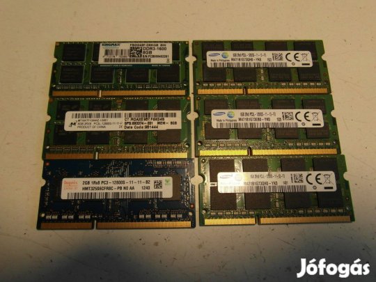 DDR 3 RAM laptopba 4-8 gb samsung 8db