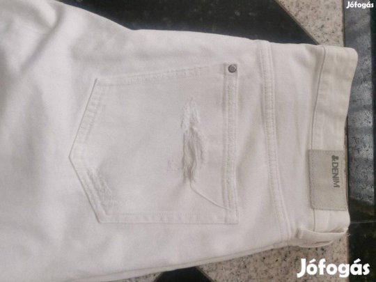 DENIM Boyfriend farmer, 29/32, új, Fehér, gombos, unisex