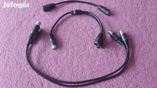 DIN átalakító kábel szett (8 tűs DIN dugó - hüvely)