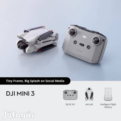 DJI Mini 3 vadonat új, 2x repült, decemberben vásárolt, doboz stb