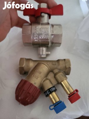 DN25 golyóscsap leeresztővel + DN15 kazán töltő-ürítő szelep egyben