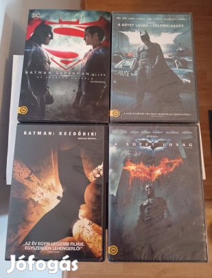 DVD Batman filmek Kezdődik,Superman Ellen, A Sötét Lovag,Felemelkedés