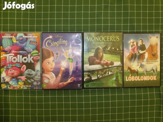 DVD Trollok Csingiling Monocerus Lóbolondok 500-1000Ft/db