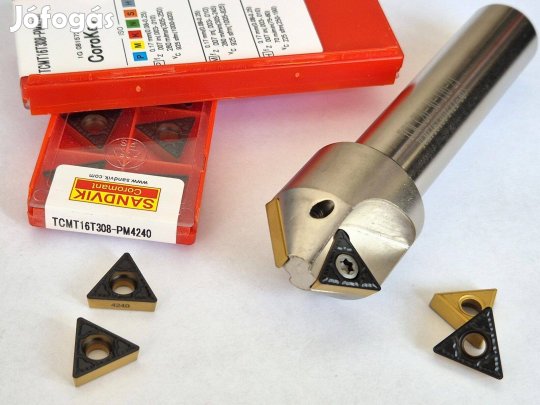 D 20mm-es szárú élletörő maró, marófej + tcmt 16t308 lapka