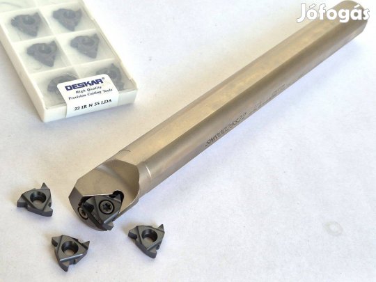 D 25mm szárú esztergakés menetkés és 22ir n55 (55°-os) lapka