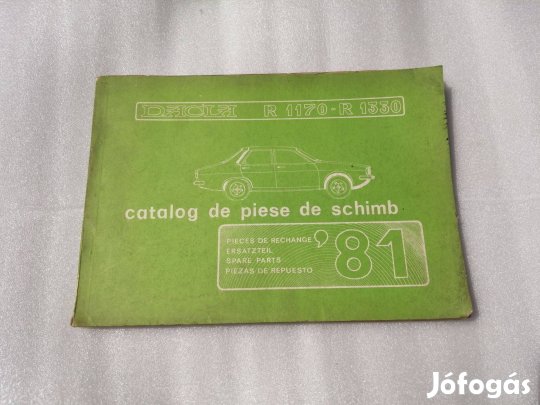 Dacia R1170 - R1330 alkatrészkatalogus könyv