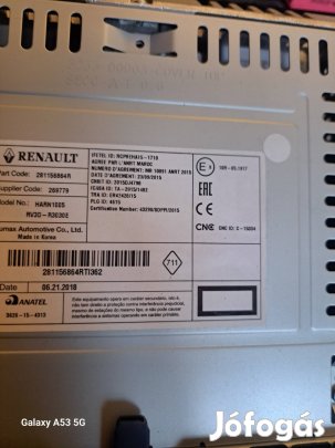 Dácsia Renault blutuszos rádió.