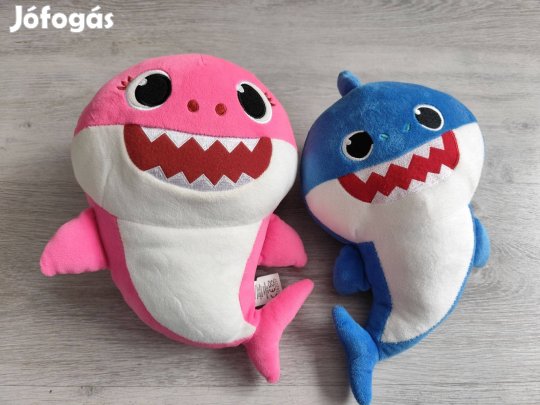 Daddy Shark és zenélő Mommy Shark plüss (Baby Shark szülei)