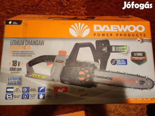 Daewoo akkumulátoros láncfűrész. Új!