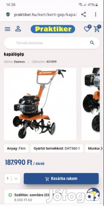 Daewoo benzines kapálógép