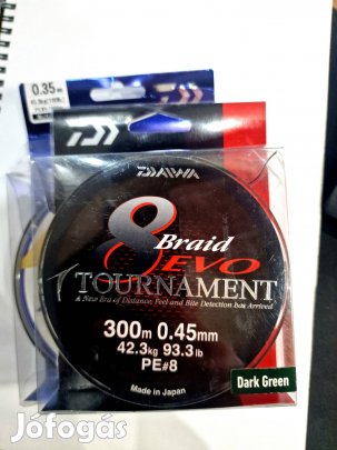 Daiwa Tournament 0.45mm fonott zsinór harcsázó zsinór