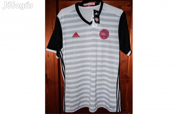 Dánia válogatott fehér-szürke eredeti adidas 2016 focimez (Új)