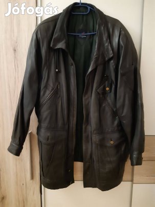 Daniel Hechter L-es fekete férfi bőrkabát