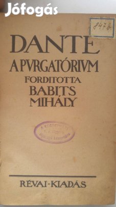 Dante A Purgatórium (Babits fordítása)