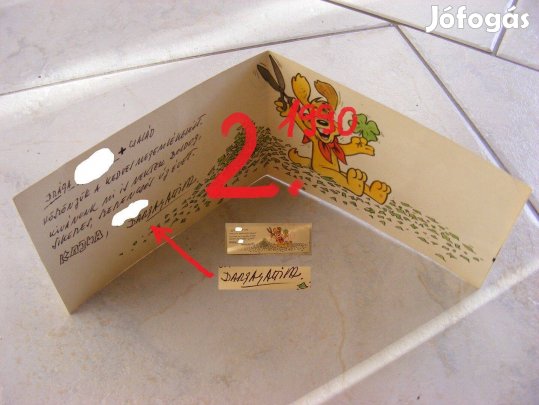 Dargay Attila köszöntő kártya nagybátyámnak (Vuk,Szaffi stb alkotója)