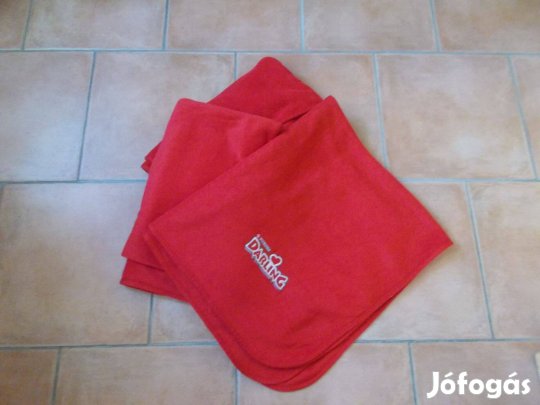 Darling piros, pamutos polár takaró, pléd 100x160 cm 1000 Ft/db