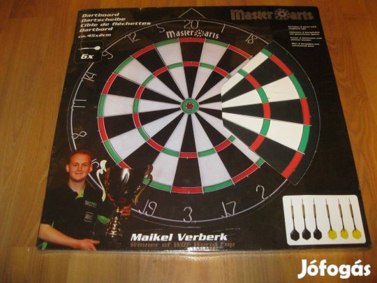 Darts tábla darts készlet 6 db nyíllal Master Darts Maikel Verberk