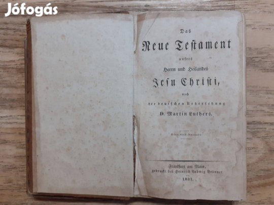 Das Neue Testament (Az Újszövetség, 1831-es)