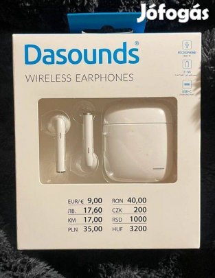 Dasounds bluetooth fülhallgató headset bontatlan új