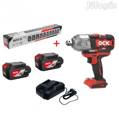Dck Akkus ütvecsavarozó 1/2", 1700/ 1218 Nm nyomaték 20 V (2 db x 5,0