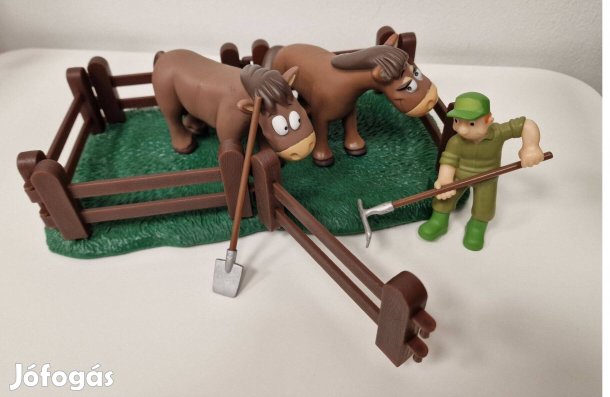 Deagostini karám, 2 lóval és lovászlegény szerszámokkal eladó