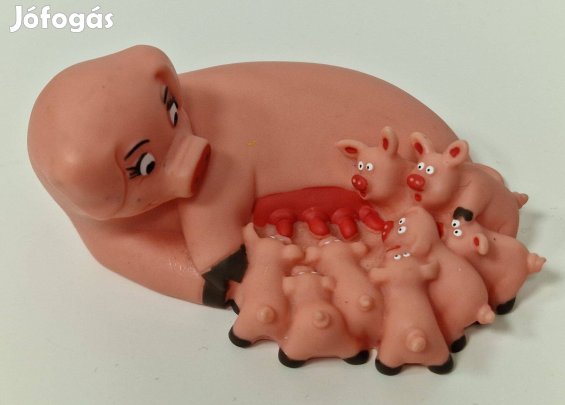 Deagostini szoptató malac mama a kicsinyeivel eladó