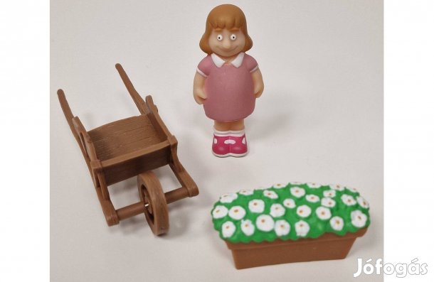 Deagostini virágárus lány talicskával és virágládával eladó