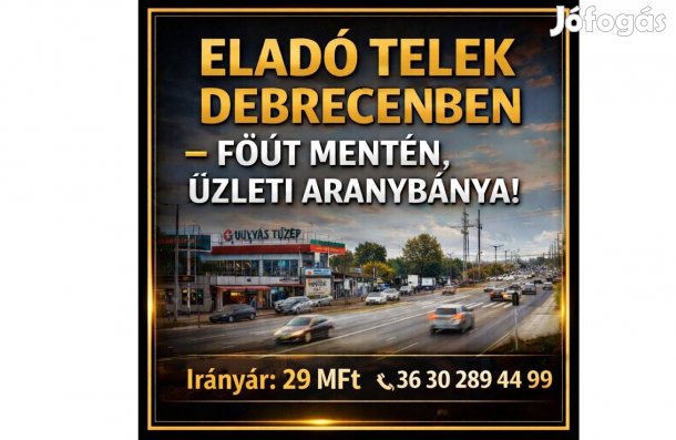 Debrecen Vámospércsi úton telek eladó!