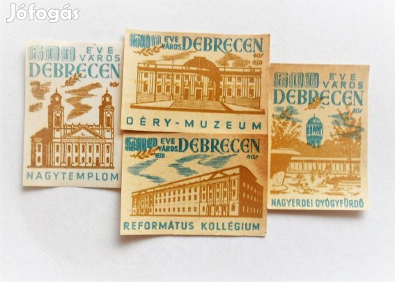 Debrecen gyufa cimke csomag retro