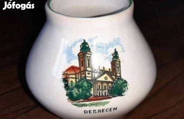 Debrecen látképes kerámia edény