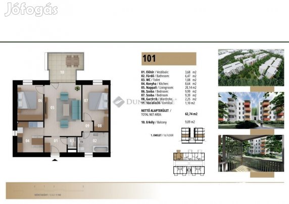 Debreceni eladó 68 nm-es lakás