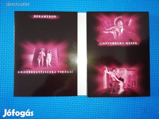 Decameron, Canterbury mesék, 2 DVD, bontatlan, új