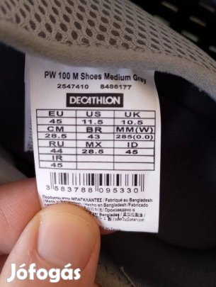 Decathlon-os 45 ös méretű cipő eladó 3500 Ft