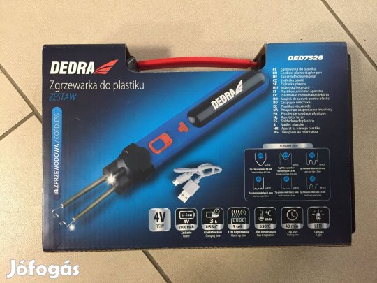 Dedra DED7526 Műanyag hegesztőgép 4V 550 fokos, vezeték nélküli USB C