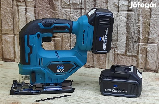 Dekopírfűrész, kefe motoros kéziszerszám, 2x 21V (5S 2P) Li-ion Akkus