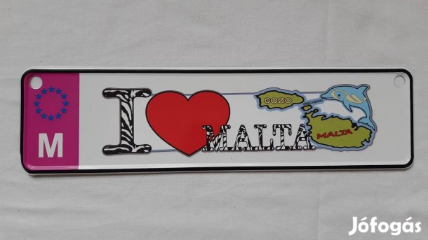 Dekorációs fali fémtábla Máltáról 