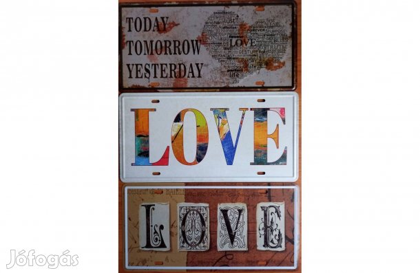 Dekorációs fém tábla V (MA Holnap Tegnap Szerelem )