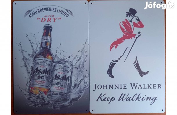Dekorációs fém tábla (Asahi - Jhonnyie Walker )