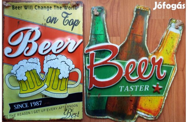 Dekorációs fém tábla (Beer - Sörkóstoló )