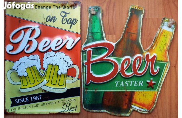 Dekorációs fém tábla (Beer - Sörkóstoló - )