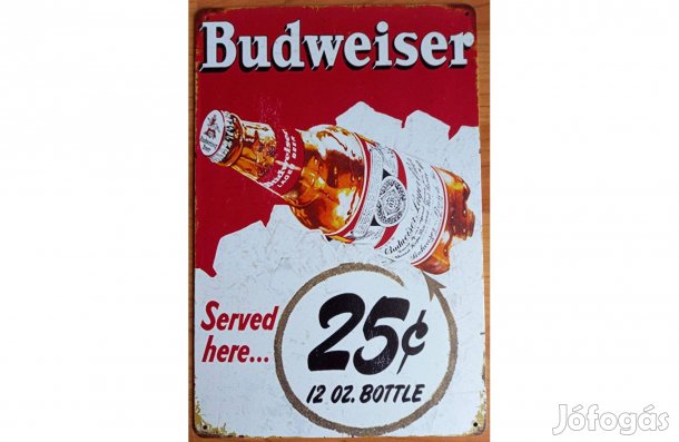 Dekorációs fém tábla (Budweiser)