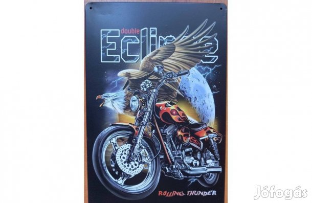 Dekorációs fém tábla (Eclipce - motorcycle )