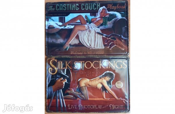 Dekorációs fém tábla (Gentleme'S Club - Üdvözöljük Hollywoodban) Dombo