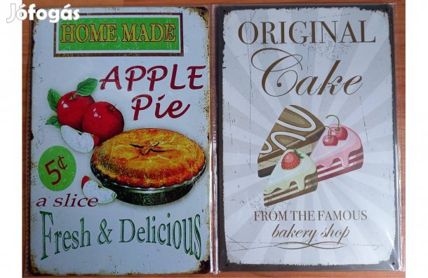 Dekorációs fém tábla (Házi Almás PITE - TORTA)