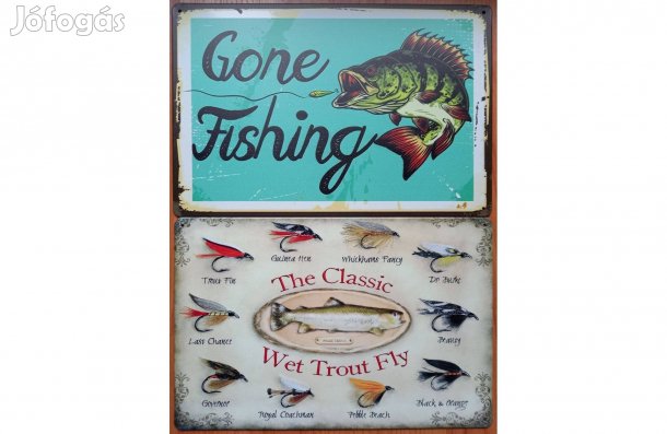Dekorációs fém tábla (Horgászat - )