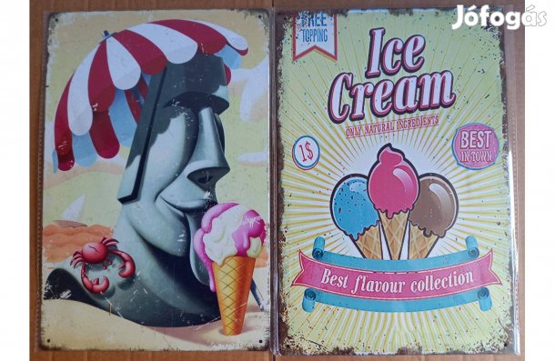 Dekorációs fém tábla (ICE Cream - )