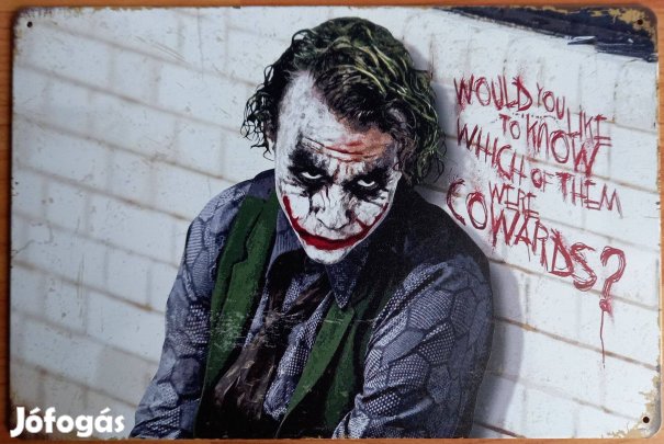 Dekorációs fém tábla (Joker - (Sötét LOVAG) )