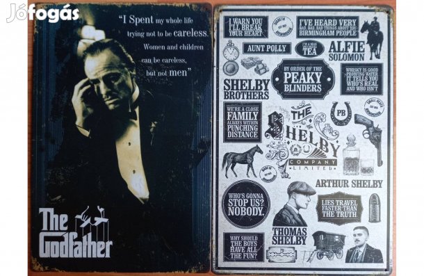 Dekorációs fém tábla (Keresztapa - Gengszter Világ)