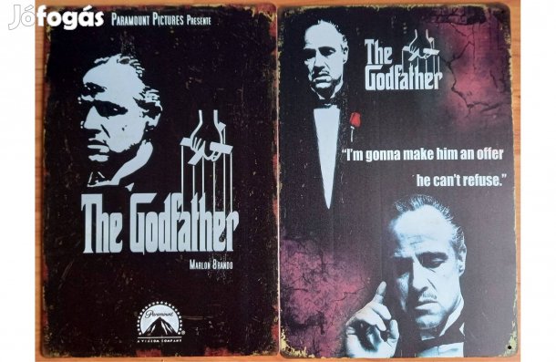 Dekorációs fém tábla (Keresztapa - Marlon Brando "Olyan Ajánlatot TESZ