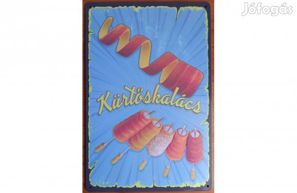 Dekorációs fém tábla (Kürtöskalács)